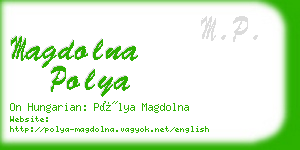 magdolna polya business card